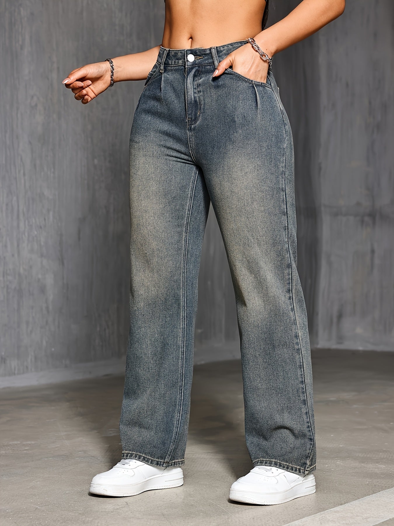 Plain Washed Blue Loose