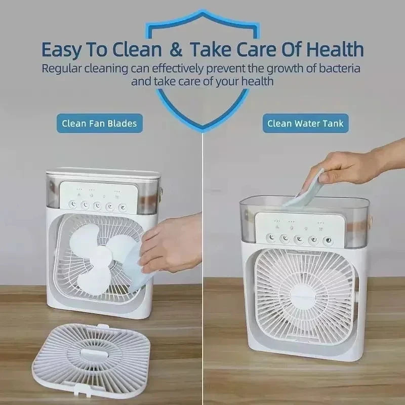 3 In 1 Portable Humidifier Fan Mini Air