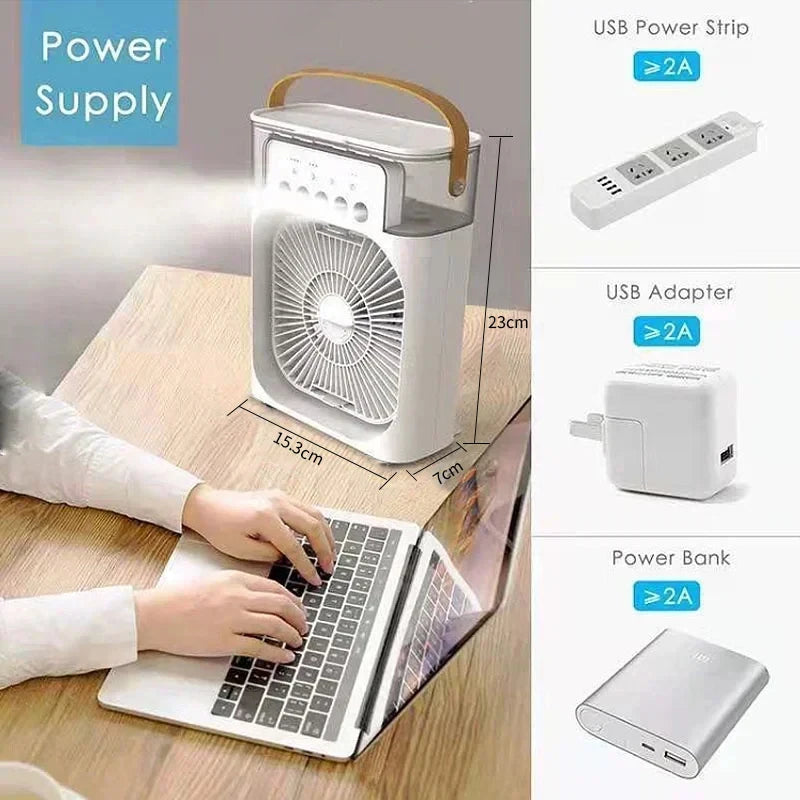 3 In 1 Portable Humidifier Fan Mini Air